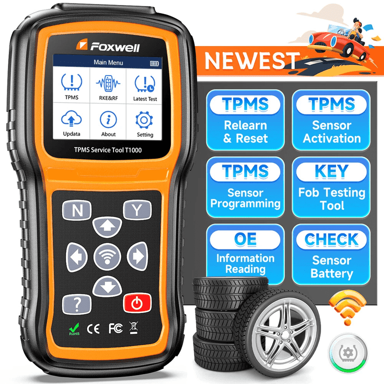Foxwell T1000 TPMS Reset Tool, Sensor Activation and Relearn