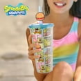thumbnail image 4 of Silver Buffalo Spongebob - Panel cómico Happy and Love con Patrick Star y Gary the Snail taza fría de plástico con tapa y tapa de popote, 24 onzas, 4 of 8