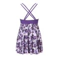 thumbnail image 5 of ibiyuan Plus Size Swimsuit Cover Up 2 Piece Short Sleeve Swim Tops Bathing Suits with Shorts Color Block Swimsuits for Women,Purple, 5 of 5