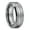 Silver, variant on Silver/Black Brushed Band Men's Titanium Steel 8mm Wedding Party Ring Size 7-12