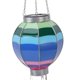 thumbnail image 2 of Lanterne solaire suspendue décorative en fer, lampe solaire suspendue pour jardin, cour, patio, extérieur, ballon bleu rayé S, 2 of 4