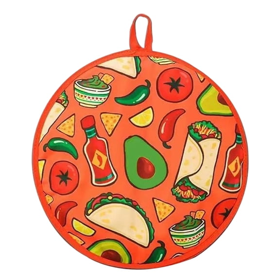Mexican Tortilla Warmer 12 Inch Holder for Corn Flour Cakes Keeps Warm Portable Polyester Microwave Insulated Kitchen for Easy Serving and Storing