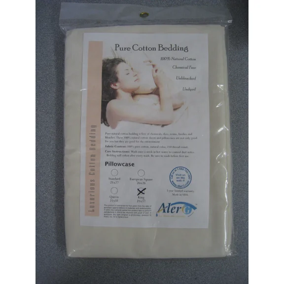 Luxurious 100% Cotton Pillowcase Chemical Free King Size