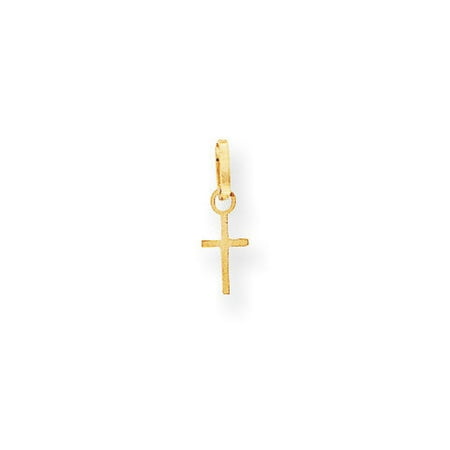 Jewelryweb 14k Silk Cross Charm