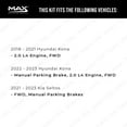 thumbnail image 3 of Max Advanced Brakes - Brake Kit for 2018 2019 2020-2023 Hyundai Kona w/ 2.0L FWD 2021-2023 Kia Seltos w/ FWD MPB Rear Replacement Drilled Slotted Black Coated Disc Brake Rotors and Ceramic Brake Pads, 3 of 10