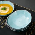 thumbnail image 7 of vancasso Navia Oceano Pasta Bowl Soup Bowl Set 8 inch Ceramic Soup Plate, Stoneware Vintage Look Light Blue Dinnerware Tableware, 700 ml Ramen Noodle Bowl Set of 4. (20 * 20 * 5.2cm), 7 of 7