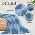 thumbnail image 3 of Blue Geometric Pillow Covers 12"x20", Retro Morocco Abstract Art Soft Brushed Microfiber Breathable Throw Pillow Covers, Decorative Pillowcase with Zipper for Couch Sofa Bedroom Living Room, 3 of 9