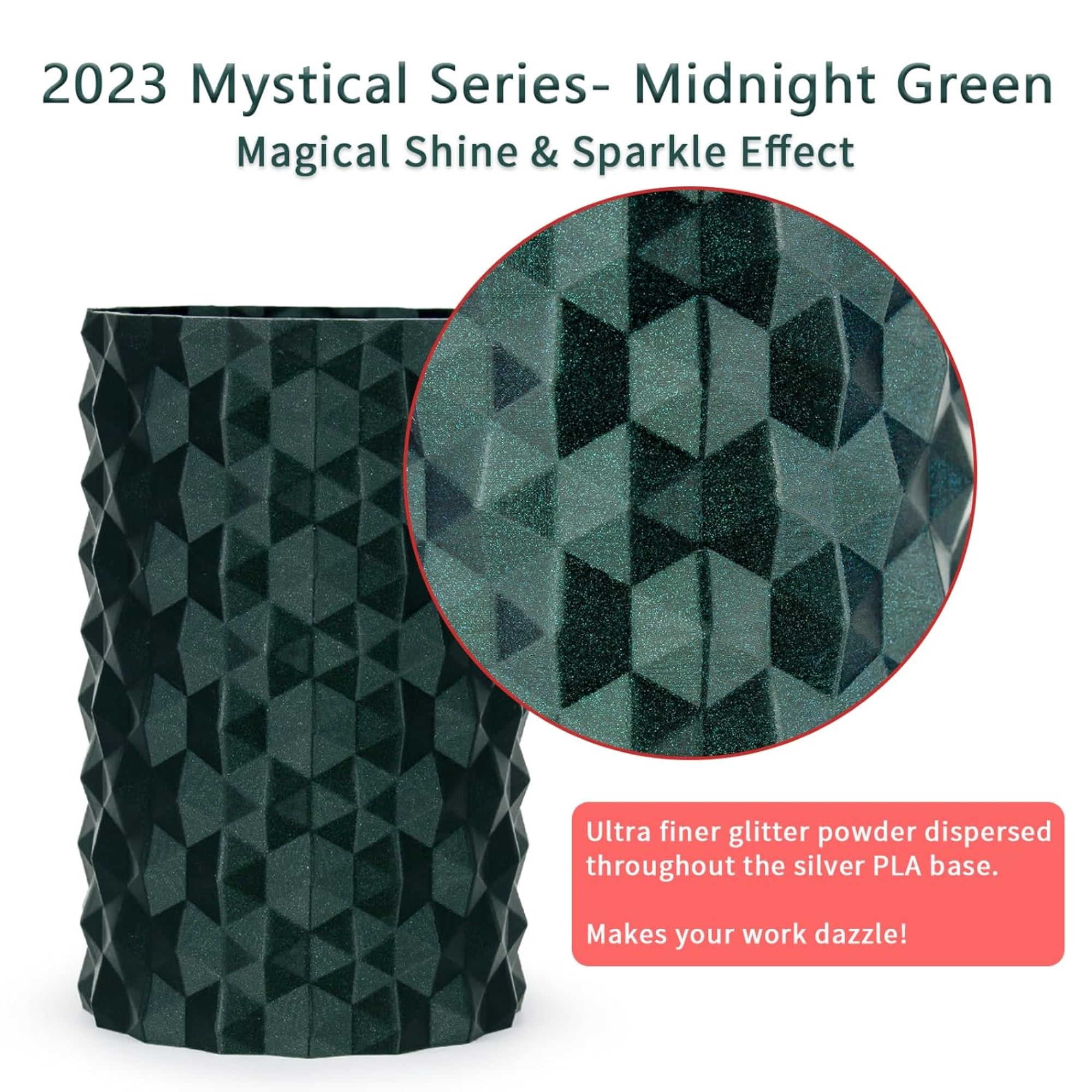 Ziro 3D Mystic PLA Filament 1.75mm 1kg, Midnight Green