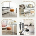 thumbnail image 4 of Vanity Stool, White Vanity Stools for  Room, Round Ottoman Foot Stool,  Footrest Vanity Chair for Bathroom Vanity, ,  Room, Entryway, Offices, 4 of 7