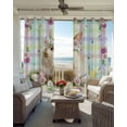 thumbnail image 6 of Easter Cute Bunny Blackout Curtains for Bedroom Living Room Darkening Curtains 84 Inch Length 2 Panels Set Eggs Spring Daisy Flowers Colorful Striped Window Curtain Window Treatment Drapes 52"x84", 6 of 9