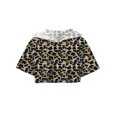 thumbnail image 4 of DPOIS Kids Girls Short Sleeve Hooded Crop Top T-shirt Hip Hop Dance Tops Leopard 6, 4 of 5