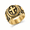 Gold, variant on Praying Hands Cross Ring for Men, Vintage Stainless Steel Signet Ring