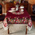 thumbnail image 6 of Floral Lace Tablecloths Waterproof Rectangle Table Cloth Farmhouse Washable Table Cover for Home Holiday Thanksgiving Christmas Party Dining Table, 6 of 6