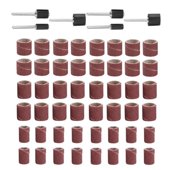 Miangastore 66pcs Drum Sanders Set Including 60pcs Sanding Bands & 6pcs Drum Mandrels