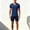 Navy, variant on SGFCWSX Mens Soccer Set 2 Piece Striped V Neck Quick Dry Short Sleeve Shirt and Shorts Football Training Athletic Outfit Blue Size L