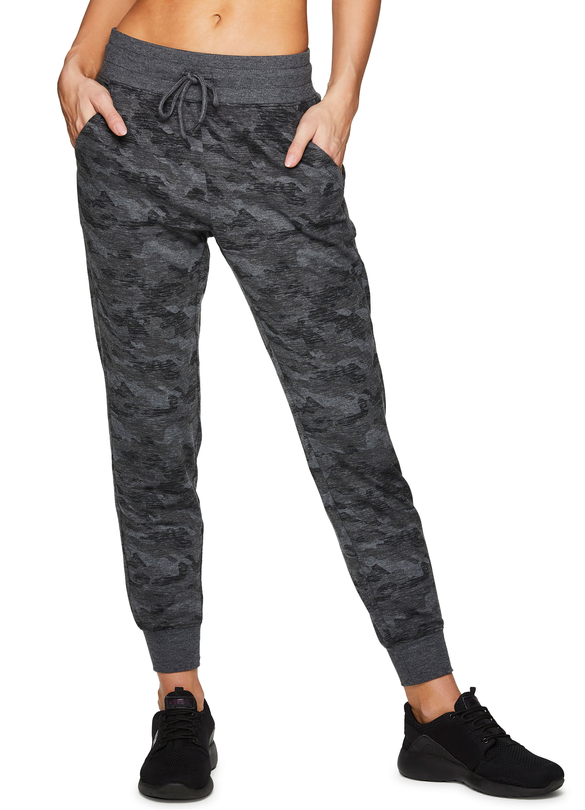 RBX Active Womens Camo Print Lightweight Jogger Sweatpants with Pockets