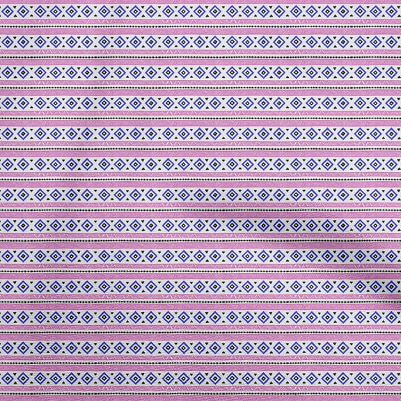 oneOone Cotton Cambric Pink Fabric Tribal Quilting Supplies Print Sewing Fabric By The Yard 56 Inch Wide