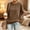 Brown, variant on CrewNeck Sweatshirts Long Sleeve Shirts Tops for Women | 2026 Fall Fashion,Lightweight Comfortable,Loose Fit,Crew Neck,Casual Basic Pullover Pink 3XL