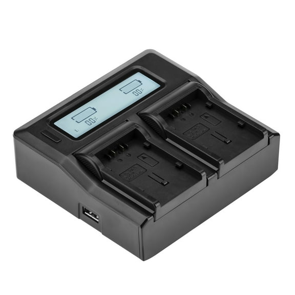 Green Extreme Dual Smart Charger with LCD Screen for Panasonic VW-VBG6