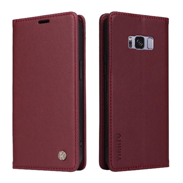Funda para Samsung Galaxy S8 Plus Estuche de Cuero PU Tipo Cartera con Ranuras para Tarjetas y Cierre Magnético
