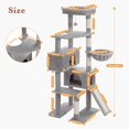 thumbnail image 3 of Pefilos 61" Cat Tree Tower for Indoor Cats with Platform and Scratching Posts, Cat Condo Cat Tree House in Pet Supplies, Gray, 3 of 10