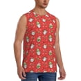 thumbnail image 2 of Fotbe merry Christmas gnome Men's Camiseta sin Mangas Estampada para Hombres, Playera Casual para Gimnasio, Entrenamiento, Playa-Large, 2 of 7