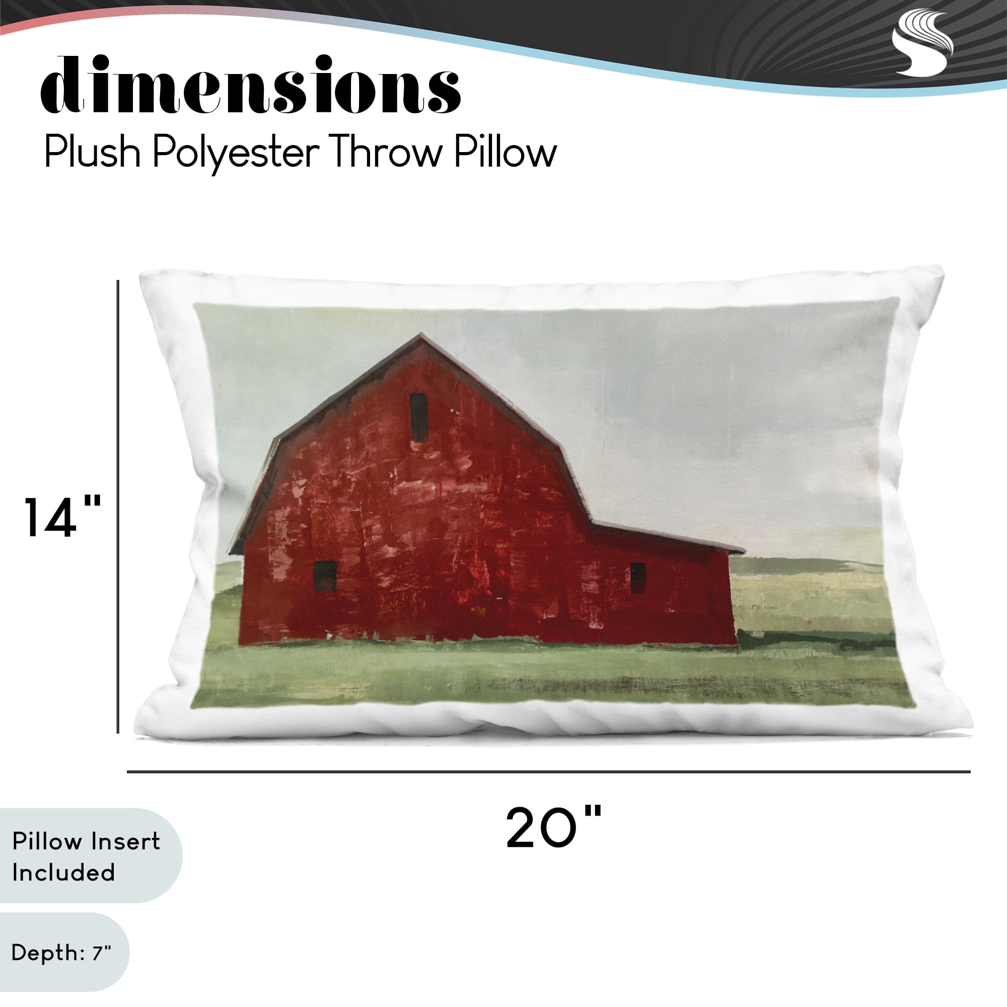 Stupell Industries Red Weathered & Wise Barn Decorative Printed Throw Pillow, design by Gina Matarazzo