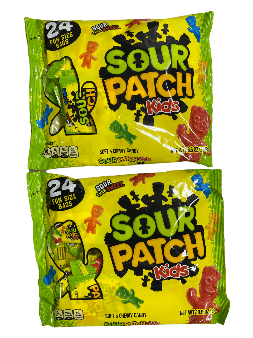 SOUR PATCH KIDS Soft & Chewy Candy, 48 Snack Packs (2 Bags of 24