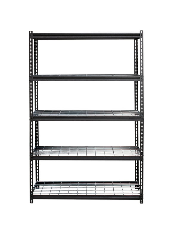 Lorell Wire Deck Shelving - 72" Height X 48" Width X 18" Depth - 28% Recycled - Black - Steel - 1 Each