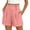 Pink, variant on Bloomae Casual Shorts for Women Dressy Wide Leg Short Pants Summer Button Elastic High Waist Pleated Shorts Loose Lounge Work Business Bottoms with Pockets