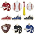 thumbnail image 1 of Hanging Ornament Decor 10 Piece Baseball Themed Charm Set Keychain Pendants for Sports Fans Perfect for Backpacks and Keys Decorative Pendant Hanging Decor Ornament Accessory Home Decoration, 1 of 9