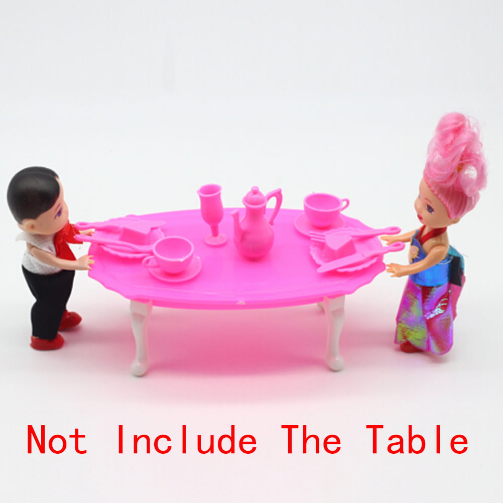 12 PCs Girl Birthday Gift Dinners Table For  Doll Accessories Gift Toy For Gi PI 