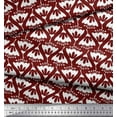 thumbnail image 3 of Soimoi Red Cotton Duck Fabric Artistic Floral Print Sewing Fabric Yard 56 Inch Wide, 3 of 3