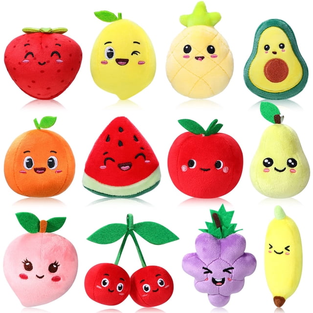 Muñeco de peluche de frutas Wettarn de Plush Toys, 12 unidades, para niños