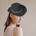 thumbnail image 6 of COMEET Cowboy Hat, Stripe of Rhinestones Hat for Woman Girls Breathable Hat with Adjustable Chin Rope Hat, 6 of 10