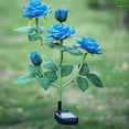 thumbnail image 3 of Luz De Flor Solar Lámpara De Flor De Rosa Realista Luz De Jardín Solar Decorativa Regalo De Jardinería Para Camino De Césped De Jardín Minnieouse HA020389-00, 3 of 6