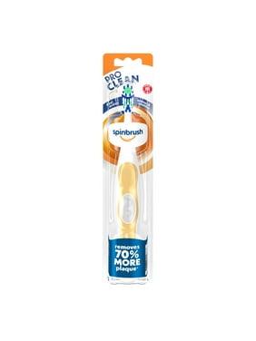Spinbrush PRO CLEAN Battery Powered Toothbrush for Adults, Medium Bristles, Color May Vary