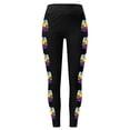 thumbnail image 3 of Shadoumai Easter Leggings for Women Funny Cute Easter Eggs Bunny Graphic Print Workout Yoga Pants Ladies Holiday Party Tights, 3 of 4