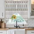 thumbnail image 6 of Sage Green Boho Swag Valances for Windows 2 Pack, Kitchen Window Curtains 36 Inch Length, Vintage Ethnic Tribe Abstract Art Privacy Swag Curtains for Living Room/Bathroom with Rod Pocket 36"x36", 6 of 8