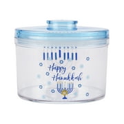 Way To Celebrate 47-Ounce Round Hanukkah Treat Container, Happy Hanukkah
