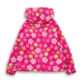 thumbnail image 5 of Cnbwig Coats for Toddler Girls Floral Printed Kids Lined Windbreaker Warm Jacket Zipper Waterproof Coat Outdoor Warm Raincoat Overcoat for Girls Kids Casual B Hot Pink 7-8 T, 5 of 9