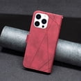 thumbnail image 3 of for iPhone 16 Pro Max Case Wallet Case with Card Holder [RFID Blocking] Magnetic Closure Folio Kickstand, Men's Retro Premium Shockproof PU Leather Flip Case Wallet for iPhone 16 Pro Max,Red, 3 of 8