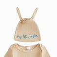 thumbnail image 6 of HCNTES Baby Boy Easter Outfits Complete My 1st Easter Bodysuit, Suspender Pants and Hat 3-Piece Set Baby Boy Easter Clothes, 6 of 6