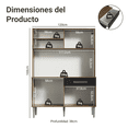 thumbnail image 3 of Cocina Integral Compacta Madesa 120cm Marrón/Negro, 3 of 9