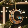 thumbnail image 4 of Nmdmisc Christmas Tree Book Ornaments Letter Shaped Bookshelf Pendant, Book Lovers Librarian Ornament for Christmas Acrylic Ornament Book Lover Gift (G), 4 of 9