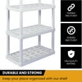 Hyper Tough Garage Shelves, Pack of 2 Plastic Storage Shelving Unit 4