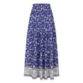 thumbnail image 5 of Lilgiuy Women Mini Elastic Skirt Women Fashion Comfortable Daily High Waist Print Retro Long Skirt, 5 of 5