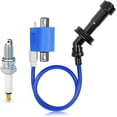 thumbnail image 1 of Ignition Coil, Spark Plug, Cap & Boot Set Suitable For YAMAHA Raptor 660R, Grizzly 660, Rhino 660 YFM 660 (2001-2008), 1 of 4
