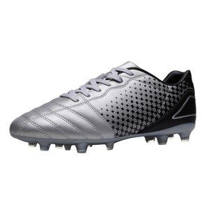 Dream Pairs Men's Soccer Cleats Firm Ground Silver/Black
