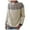 Beige, variant on Sweater for Women Vintage Stripe Patchwork Long Sleeve Knitted Casual Crewneck Plus Size Fall Knitwear